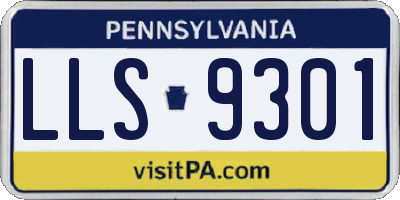 PA license plate LLS9301