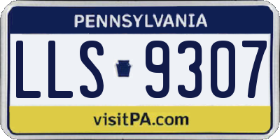 PA license plate LLS9307