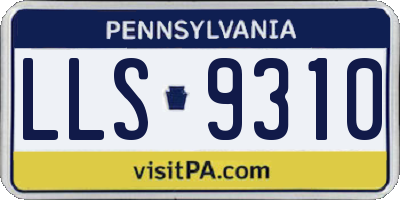 PA license plate LLS9310