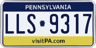 PA license plate LLS9317