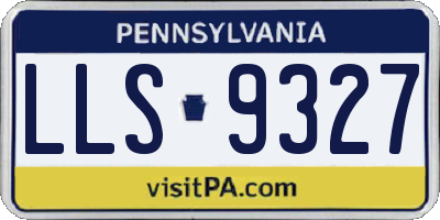 PA license plate LLS9327