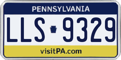 PA license plate LLS9329