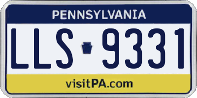 PA license plate LLS9331