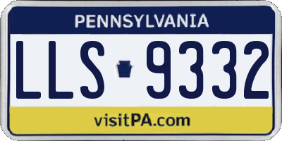 PA license plate LLS9332