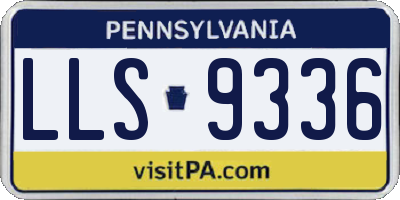 PA license plate LLS9336