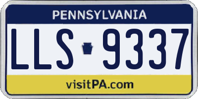 PA license plate LLS9337
