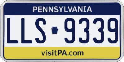 PA license plate LLS9339