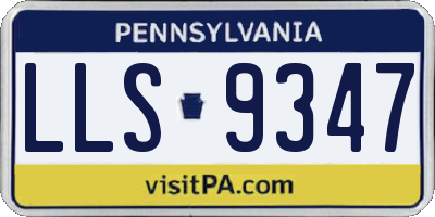 PA license plate LLS9347
