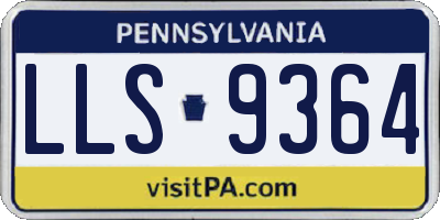 PA license plate LLS9364