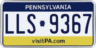 PA license plate LLS9367