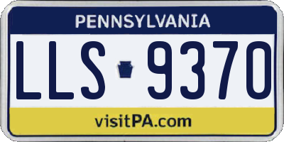 PA license plate LLS9370
