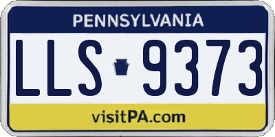 PA license plate LLS9373