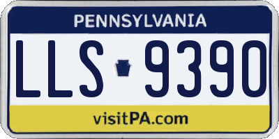 PA license plate LLS9390