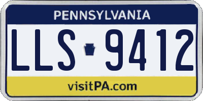 PA license plate LLS9412