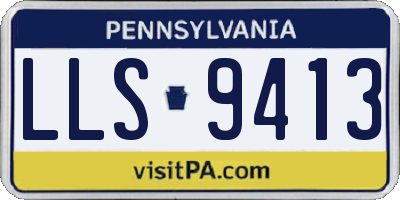 PA license plate LLS9413