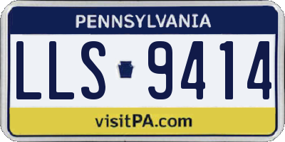 PA license plate LLS9414