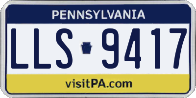 PA license plate LLS9417