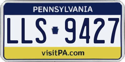 PA license plate LLS9427