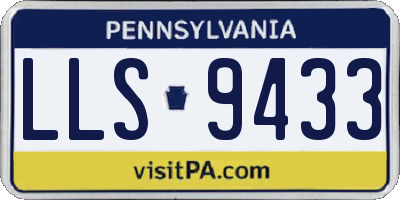 PA license plate LLS9433