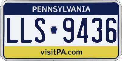 PA license plate LLS9436