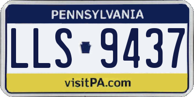 PA license plate LLS9437