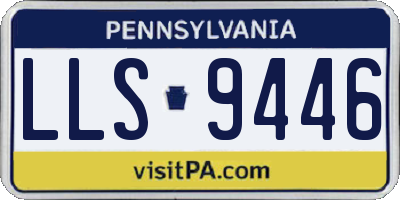 PA license plate LLS9446