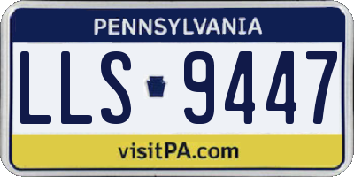 PA license plate LLS9447