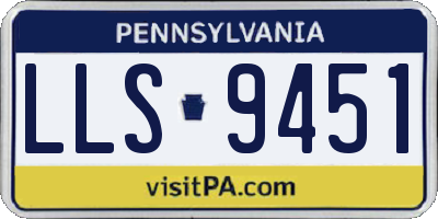 PA license plate LLS9451