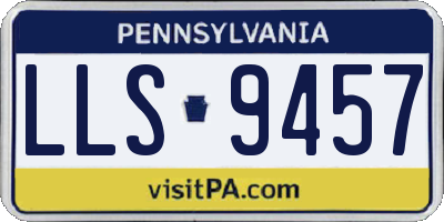 PA license plate LLS9457