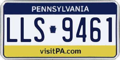 PA license plate LLS9461