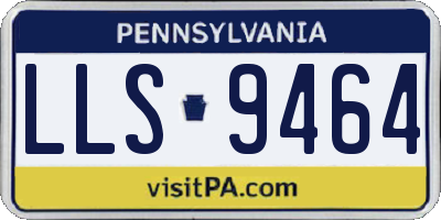 PA license plate LLS9464