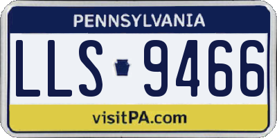 PA license plate LLS9466