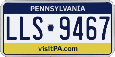 PA license plate LLS9467