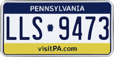 PA license plate LLS9473