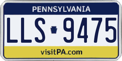 PA license plate LLS9475