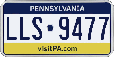 PA license plate LLS9477