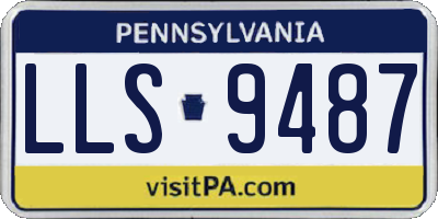PA license plate LLS9487