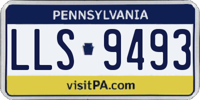 PA license plate LLS9493
