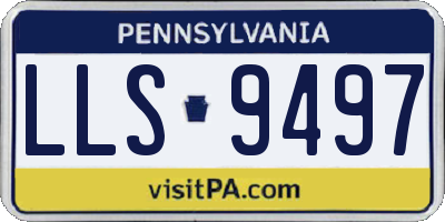 PA license plate LLS9497