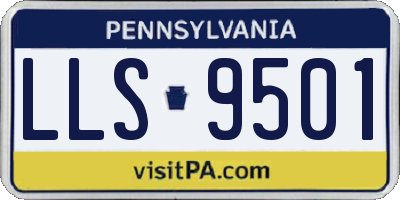PA license plate LLS9501