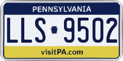 PA license plate LLS9502