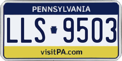 PA license plate LLS9503