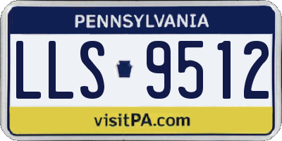 PA license plate LLS9512