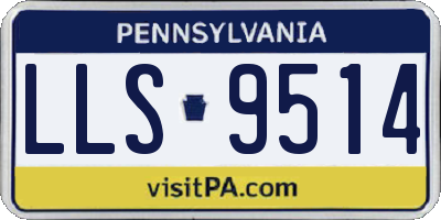 PA license plate LLS9514