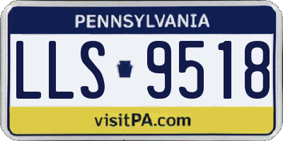 PA license plate LLS9518