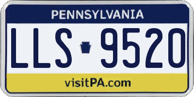 PA license plate LLS9520