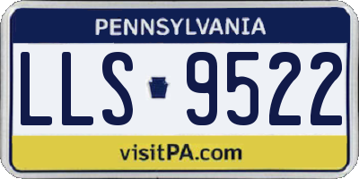 PA license plate LLS9522