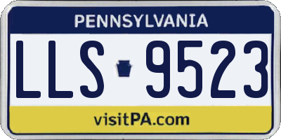 PA license plate LLS9523