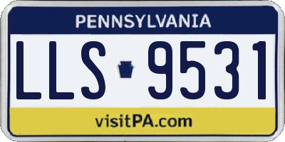 PA license plate LLS9531