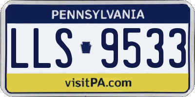 PA license plate LLS9533